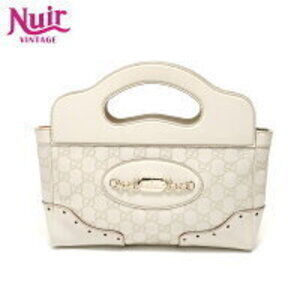 Gucci GG Guccissima Horsebit Handbag Beige